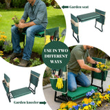 RAIN SPIRIT Garden Kneeler and Seat with Thicken & Widen Soft Kneeling Pad,Heavy Duty Gardening Bench Kneeler and seat Foldable Gardening Stool with 2 Tool Pouches，Gifts for Women, Seniors, Mom & Dad