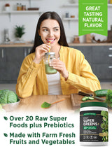 Nature's Truth Super Greens Superfood Powder Supplement | Fruit & Vegetables Blend | Juice & Smoothie Mix | 9.88 oz | Vegan, Non-GMO & Gluten Free