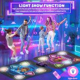 Surelect Dance Mat, 2025 Rechargeable Light-Up 2-Player Opposing Dance Pad with Bluetooth, 12-Button Music Dancing Toy, Christmas Birthday Gift for 3-12 Year Old Boys Girls
