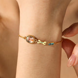 MYLONGINGCHARM Personalized Dog Memorial Bracelet for Women, Custom Pet Photo and Name, Adjustable Picture Bracelets, Dog Memorial Gifts for Loss of Dog (Gold, Bone)