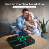 BUNMO Utensils for Elderly, Arthritis, Weak Hand Grip, Tremors & Handicapped - Convenient Travel Pouch - 3.35oz Lightweight - Stainless Steel - Eat Independently - Adaptive Blue 4 Piece Set