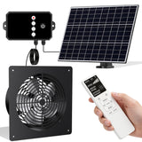Tiflev Solar Powered Fan for Chicken Coop, 15W Solar Panel Fan with Reversible Airflow 3 Smart 24H Circulation Modes 1-6 Speed & 1-8H Timer, Aluminum Fans for Poultry House Shed Greenhouse