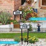 Solar Address Signs for Yard, Solar Powered Address Sign with Warm White & Cold White, IP65 Waterproof Solar House Numbers for Outside, LED Illuminated Plaques Wall Mounted & In Ground