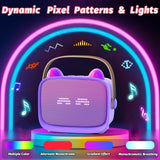 Mini Karaoke Machine Toys Gifts,Kids Portable MP3 Player with 2 Wireless Microphone and LED,Christmas Birthday Gifts for Girls Boys 3 4 5 6 7 8+ Year Old (Purple)