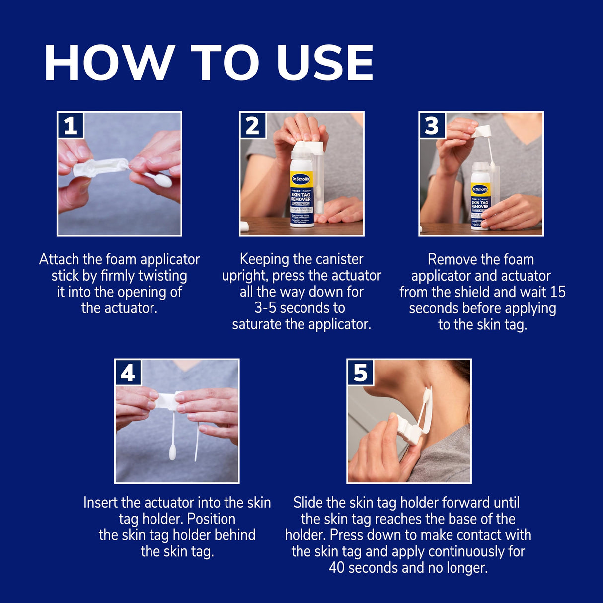 Dr. Scholl's Freeze Away Skin Tag Remover - The First FDA Cleared, at Home Skin tag Removal kit. Clinically Proven Skin tag Removal in as Little as 1 Treatment. 1 Skin tag Removal kit, 8 Treatments.