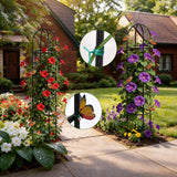 100% Metal Obelisk Garden Trellis 6.6 Feet Tall Sturdy Plant Support
