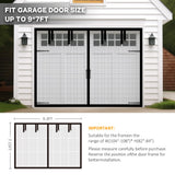 Aurelio TECH Magnetic Garage Door Screen for 1 Car 9x7 ft Single Garage Door Mesh Screen Curtain Cover Kit with Hook and Loop, Black (GSD-0009-07)