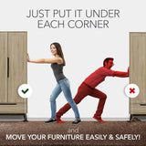 Furniture Sliders for Carpet X-PROTECTOR - 16 PCS Best Heavy Moving Pads 3 1/2" - Sliders for Furniture. Move Your Furniture Easy with Reusable Furniture Movers Sliders for Carpets!