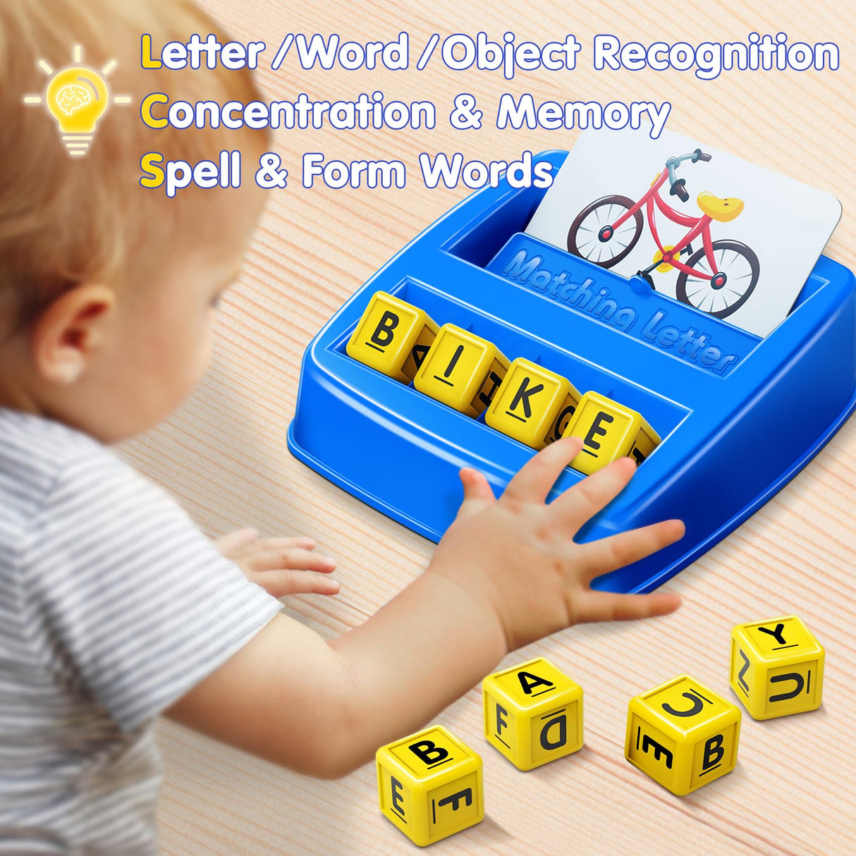 NARRIO Educational Toys for 3 4 5 Year Old Boys Gift, Matching Letter Game Preschool ABC Learning Toys for Kids Ages 4-8 Years, Christmas Birthday Gifts for 3-6 Year Old Boys Toddler Toys Age 2-4