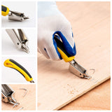 Upholstery 4 in 1 Staple Gun Heavy Duty, with 6000 Staples, Remover, Gloves, Manual Brad Nailer Power Adjustment Stapler Gun for Wood, Upholstery, Carpentry, Decoration DIY Staple Gun