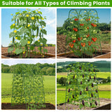 Cucumber Trellis for Raised Bed, U-Shape Garden Trellis for Climbing Plants Outdoor, Metal Arch Vegetables Trellis, Plant Support for Grape Vine Beans Squash Peas Flower