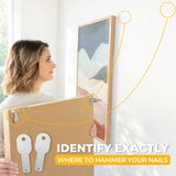 Go Hang It! Pro, All-in-One Picture Hanging Kit - Picture Leveling and Hanging Tool - Hang Sawtooth/Wire Hangers - Wall Hanging Kit and Level Tool - Hardware Case with 85-Piece Hanging Essentials