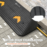 VEVOR 3" Rise Rubber Threshold Ramp for Doorway,Door Ramp with Non-Slip Textured Surface,33069lbs Load Capacity, Rubber Curb Ramp for Wheelchair and Scooter