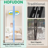 HOFUDON Upgraded Magnetic Screen Door, Heavy Duty Fiberglass Mesh, Quick Close Full Strip Magnets, Door Screen Magnetic Closure for Single Door Size 36 x 80 Inch, Screen Door Size 39 x 82 Inch White