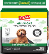 Glad for Pets, Puppy Pads - Activated Carbon, Dog Pee Pads, 100 Count