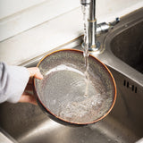 KYBSCZ 30oz Ceramic bowls set of 4-8" serving bowls for Kitchen,Pasta,Salad-Dishwasher & Microwave Safe Perfect for Housewarming, Thanksgiving, Christmas-Caramel Brown