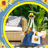 Soulchen 1 Set Summer Porch Goose Outfit 23 Inch Cement Sunflower Goose Dress Clothes and Hat Costume Set for Summer Party Yard Lawn Outdoor Garden Patio Decor