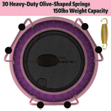 LANGXUN 60" Trampoline for Kids, 5ft Toddler Mini 6-in-1 Trampoline Indoor Outdoor with Swing, Basketball Hoop, Dart Board, Rings, Christmas Toys Birthday Gifts for Girls Boys