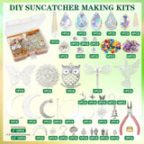 Worgree DIY Suncatcher Kit 460pcs Sun Catchers Making Supplies Art and Crafts for Adults Hanging Prism Sun Catcher with Crystals Ball Indoor Window Home Wedding Garden Festival Decor Gifts