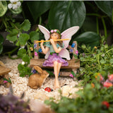 PRETMANNS Fairies for Fairy Garden Accessories for Outdoor - Figurine Bella and Furniture for Miniature Set with Squirrel, a Bunny, 4 Ladybugs - Ideal for Fairy Garden Starter Kit - 14 Piece Supplies
