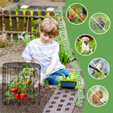 6 Packs Garden Plant Protectors from Animals,Metal Plant Cage, 11.8"x 12.6"