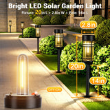 Amzarp 12 Pack Solar Garden Lights, Bright LED Solar Pathway Lights Outdoor IP65 Waterproof Rugged Shatterproof Auto On/Off for Landscape Garden Yard Walkway Driveway Lawn Lighting (3000K Warm White)