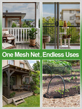 10x50ft Strong PP Nanocomposite Mosquito Net Garden Netting, Black