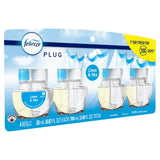 Febreze Plug in Air Freshener, Odor-Fighting Scented Oil Refill, Air Fresheners for Home and Bathroom and Kitchen, Long Lasting for Strong Odors, Linen & Sky Scent, 0.87oz Refills, 4 Count
