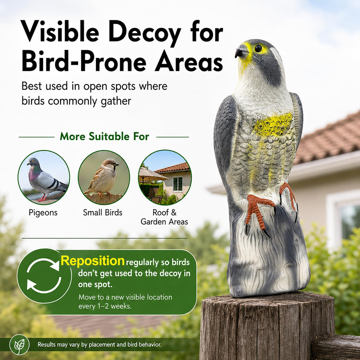 GiftExpress 16.5" Scarecrow Eagle Fake Hawk Decoy Statue, Pest Repellent, Bird Control, Garden Protectors, Outdoor Falcon Garden Décor, Eagle Repeller