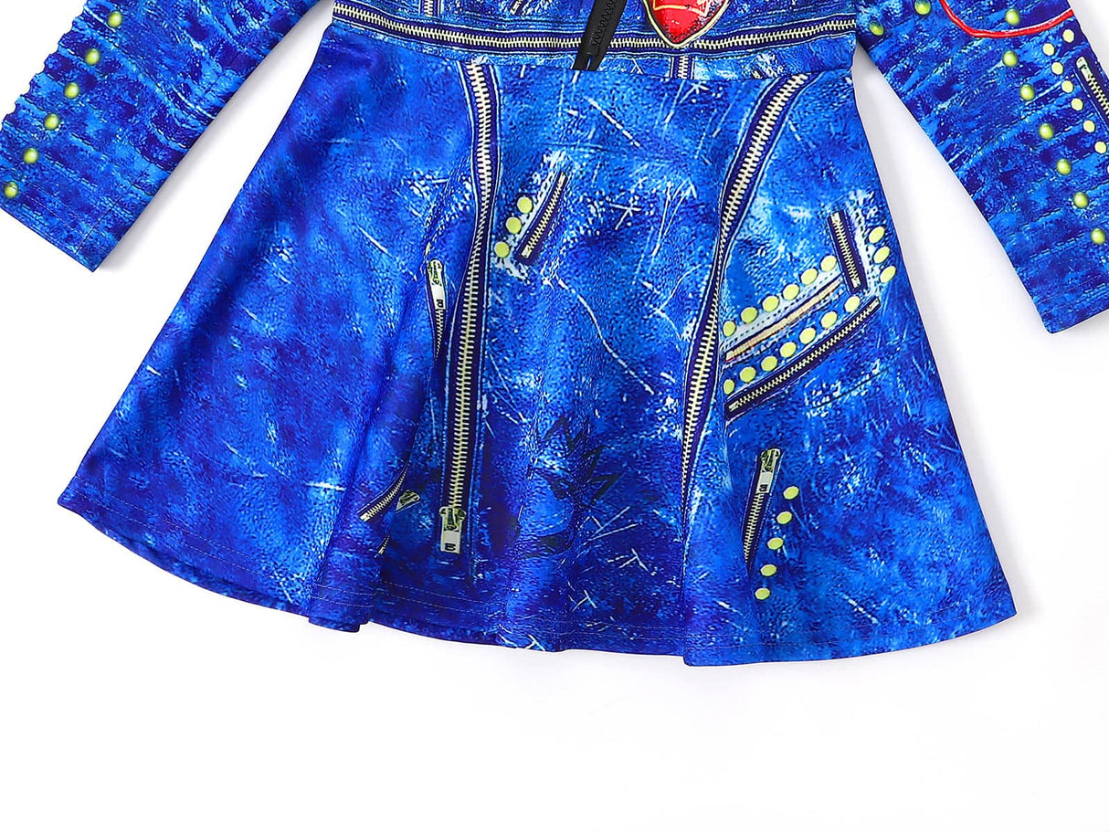 MetCuento Popular Musical Girls Cosplay Costume Sets with Wig Princess Role Playing Outfits Halloween Christmas Party size 9-10