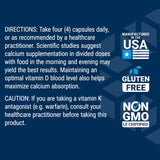 Life Extension Bone Restore Elite Calcium Supplement with Super Potent K2, Calcium, Vitamin D3, Magnesium, Boron, zinc, Vitamin K2, for Bone Health, Gluten-Free, Non-GMO, 120 Capsules