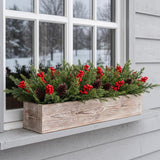 Daynight 6 Pack Artificial Christmas Pine Branches for Outdoor Decor