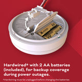 Kidde Hardwired Smoke & Carbon Monoxide Detector, AA Battery Backup, Interconnectable & Carbon Monoxide Detector, AA Battery Powered CO Alarm with LEDs, Test-Reset Button