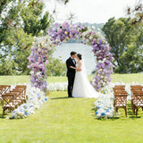 8ft Balloon Arch Stand,Round Backdrop Stand,Golden Circle Wedding Arch Frame for Wedding,Valentine's Day,Birthday,Party,Friends Gathering,Christmas,Garden Decoration