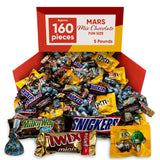 Chocolate Mix Fun Size 5 Pounds approx 160 pieces - Chocolates Christmas - Peanut M and Ms, MilkyWay, Twix, Snickers - Individually Wrapped Christmas Treats - Chocolate Variety Pack Ideal for Sharing