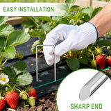 Zevlux 4 inch 200 Pack Landscape Staples Galvanized Garden Stakes