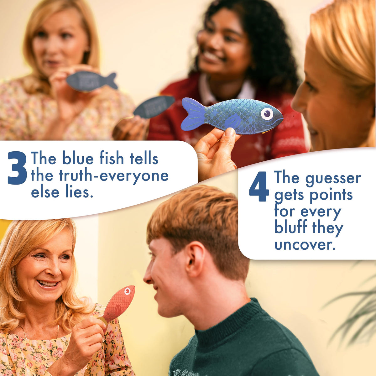 Sounds Fishy: Funny Bluffing Trivia Board Game for Families, 4-10 Players