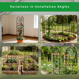 2 Pack 45" Metal Garden Trellis for Climbing Plants, Adjustable Angles