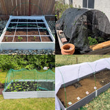 MAXPACE Greenhouse Hoops Kit, DIY 8ft Grow Tunnel, Fits Raised Garden Beds 2.8ft Wide & Up, 50 Pcs Rust-Proof Fiberglass Frame Support Rods for Row Cover, Shade Cloth, Frost Netting & Plant Stakes