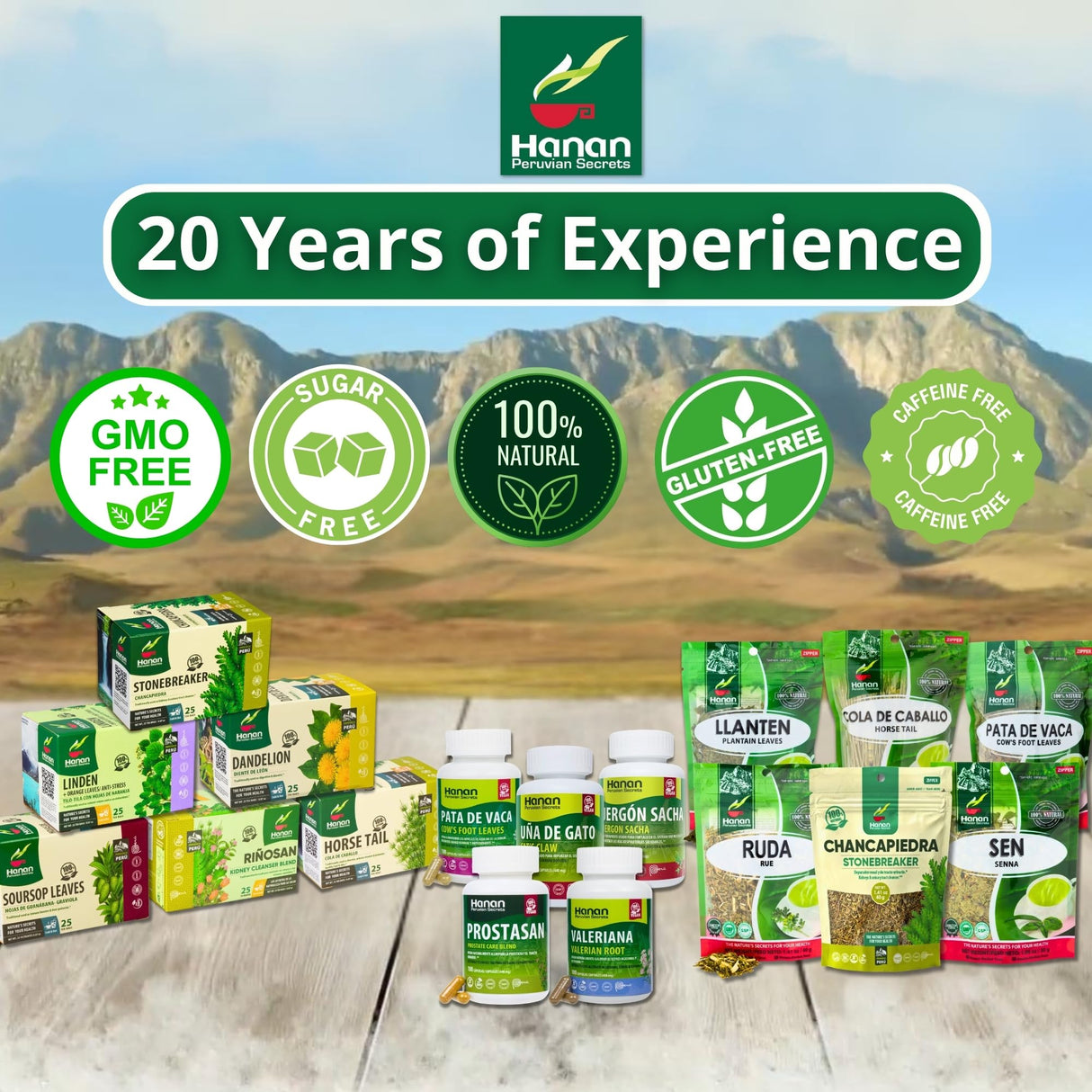 Hanan Pata de Vaca 100 Capsules – Supports Detox & Digestive Health 100% Pure Cow’s Foot Leaves (Bauhinia forficata) Vegan & Non-GMO Natural Herbal Supplement from Peru