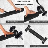 Zokani Fitness Hip Thrust Belt - Heavy duty, Comfortable, Adjustable Glute Trainer with Anti-Slip Pads. Ideal for Home Workouts with Dumbbells, Kettlebells, Plates. Extra Padding for Gym and Home Fitness hold up to 600 lbs - Black