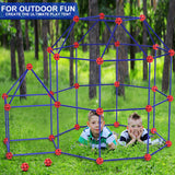 V-Opitos 180 Pack Fort Building Kits for Kids Age 4, 5, 6, 7, 8+ Years Old, Creative STEM Building Toys for DIY Castles, Tunnels, Play Tent, Ideal Christmas, Birthday Gifts for Boys & Girls