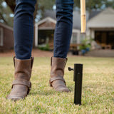 TIKI Metal Torch Stakes 4-Pack, Durable & Weather-Resistant Torch Holders for Bamboo & Metal Poles, Easy-to-Install Outdoor Torch Accessories for Patio, Lawn & Garden, 10.75-Inch Black