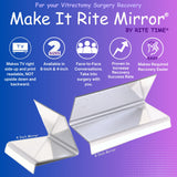 8" Wide 2-Way Make It Rite Mirror for Face Down Vitrectomy Eyesight and Proning Lung Recovery | Easy to Watch TV During Face Down Recovery