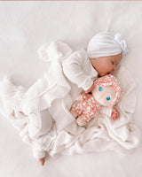 LeyaDoll Soft Baby Doll Toys (9''), My First Baby Rag Doll for 1 Year-Old Girl Birthday Gift, Christmas Plush Toys Gift for Toddler Kids Infants-Pudding Baby