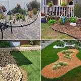 Werthic 40FT 2" No Dig Flexible Landscape Edging Plastic Garden Border Kit