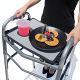 RMS Walker Tray with Cup Holder, fits Most Standard Folding Walker, Mobility Walker Accessories and Medical Table for Seniors or Individuals with Disability