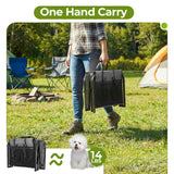 Aimnny Wagons Carts Foldable, Lightweight Collapsible Utility Wagon-220LBS Capacity One-Side Full Zipper, Side Load No Lifting for Light Camping, Grocery, Shopping, Sports & Apartment Moving (Black)