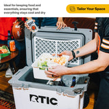 RTIC 52 & 72 QT Ultra-Light Cooler Dry Goods Basket Tray Insert Accessories Perfect for Organization, White