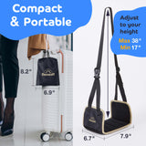Portable Airplane Foot Hammock for Plane Travel with Memory Foam & Hardboard for No Feet or Leg Clashing - Long Flight Air Travel Essentials to Relax Feet Rest Flying Overseas by Beswalt (Black)